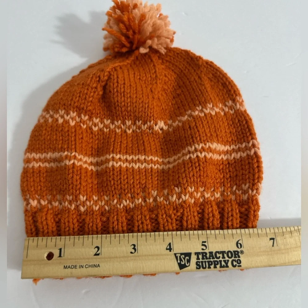 Cozy Orange Knit Hat and‎ Mittens Set for Kids (G9)